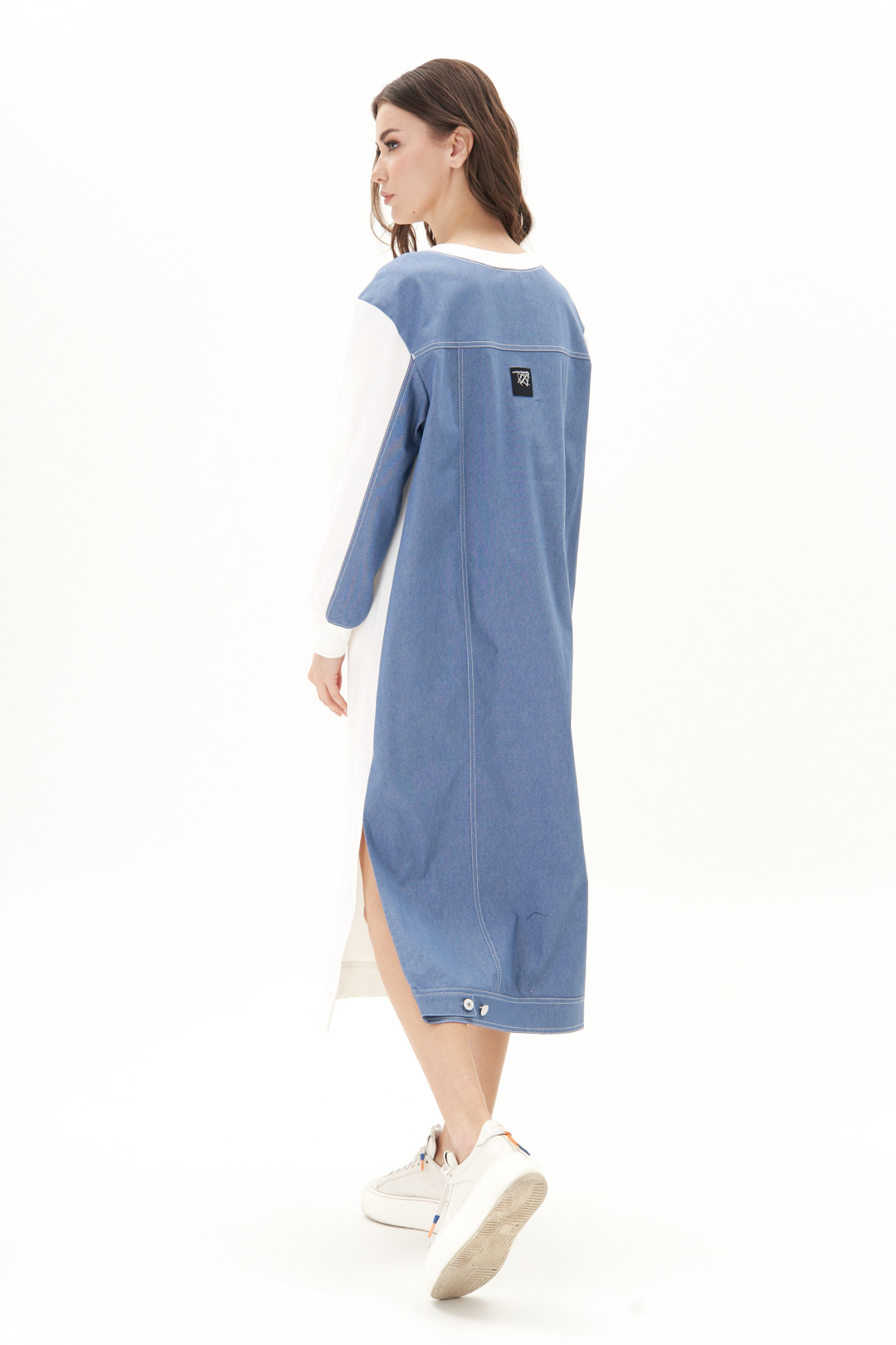 Платье Фантазия Мод 4752 молоко, синий - фото 4